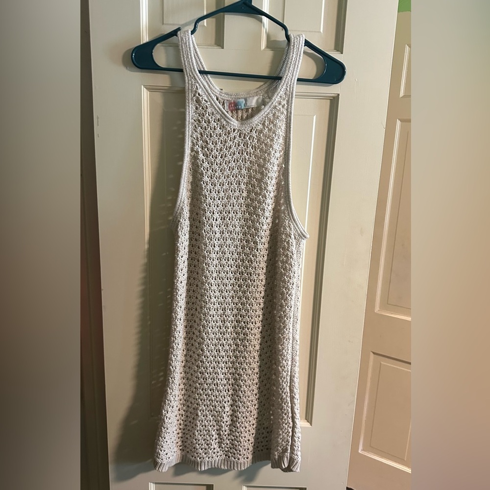 Free people beach swim coverup crochet large